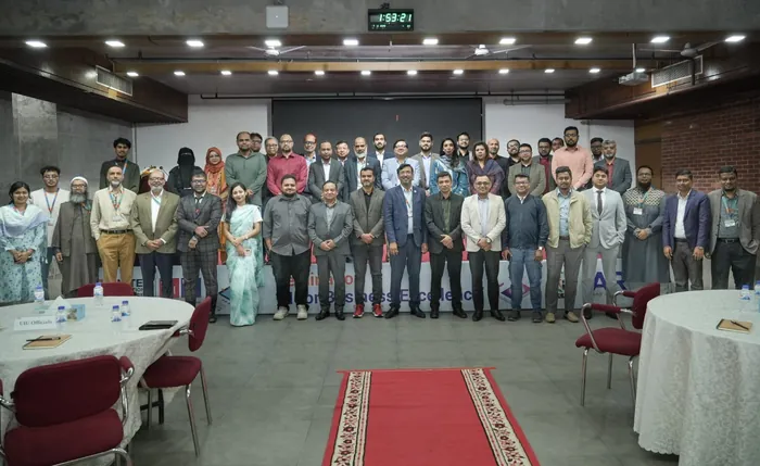 Newspaper clippings covering the AI for Business Excellence seminar